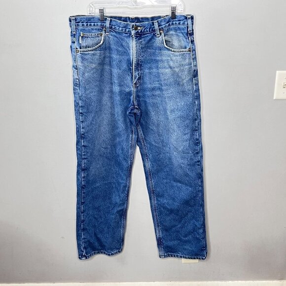 Carhartt Flannel Lined‎ Denim Jeans- 38x30 - Picture 1 of 6